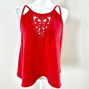 Haute Society Women's Medium Pink Lightweight Cold Shoulder Blouse Tank Top